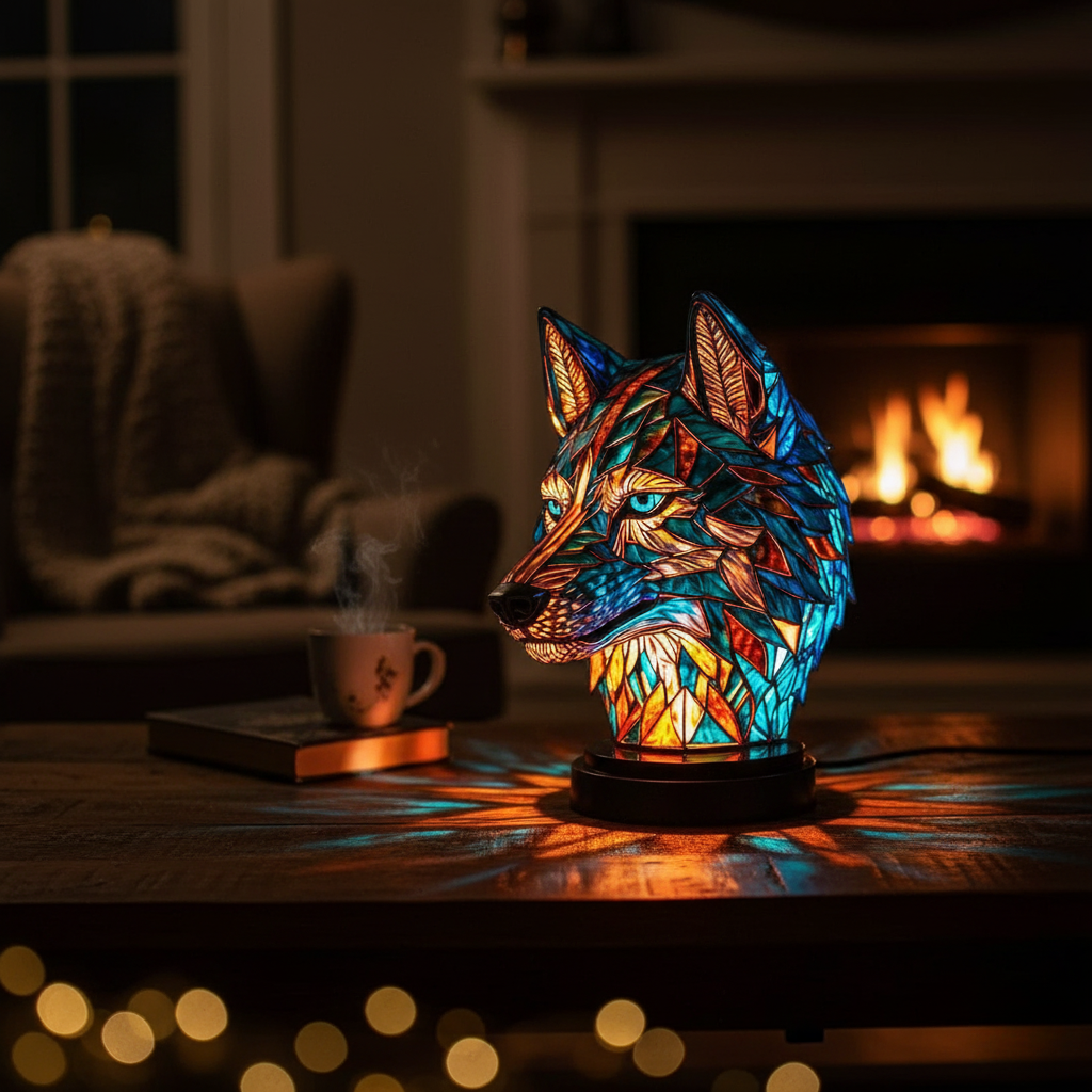 Lampe Enchantante en Forme de Loup